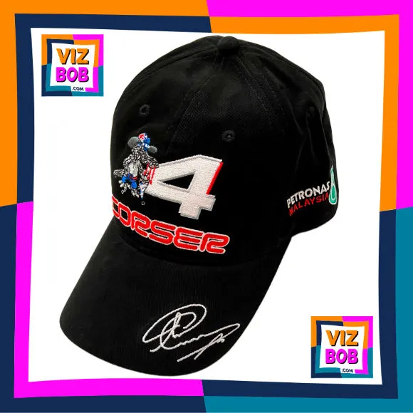 Photo of the cap taken at an angle on a white background