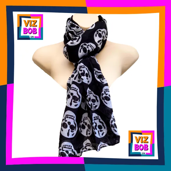 Photo of the scarf being worn on a mannequin