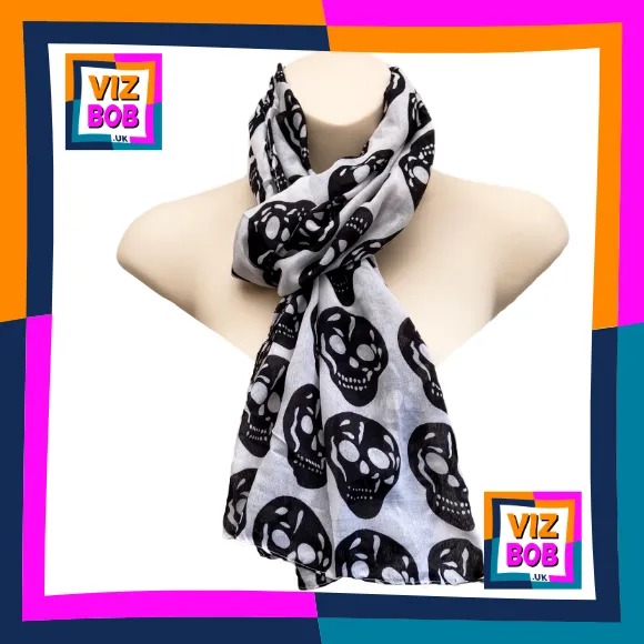 Photo of the scarf being worn on a mannequin