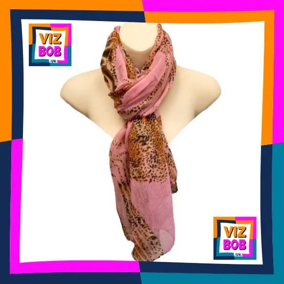 Photo of the scarf being worn on a mannequin