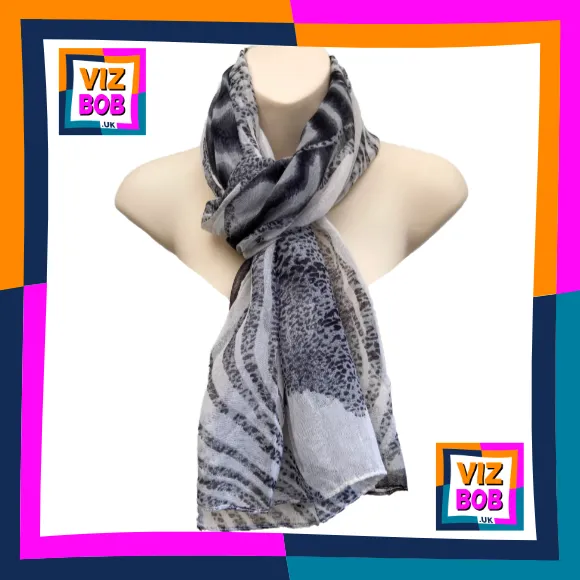 Photo of the scarf being worn on a mannequin