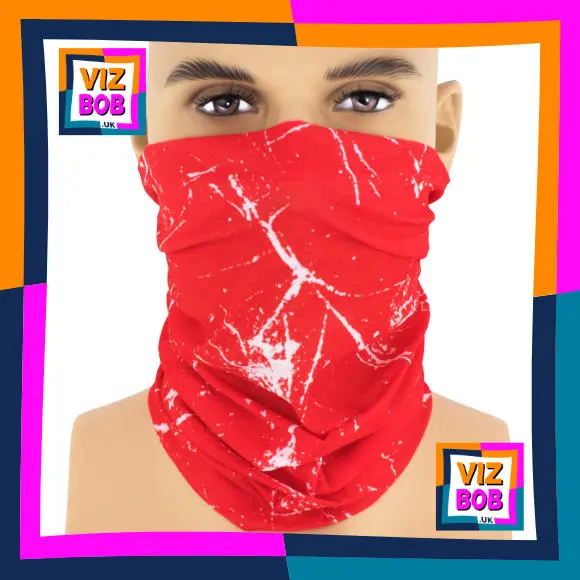 Photo of the neck tube being worn as a face mask on a mannequin head