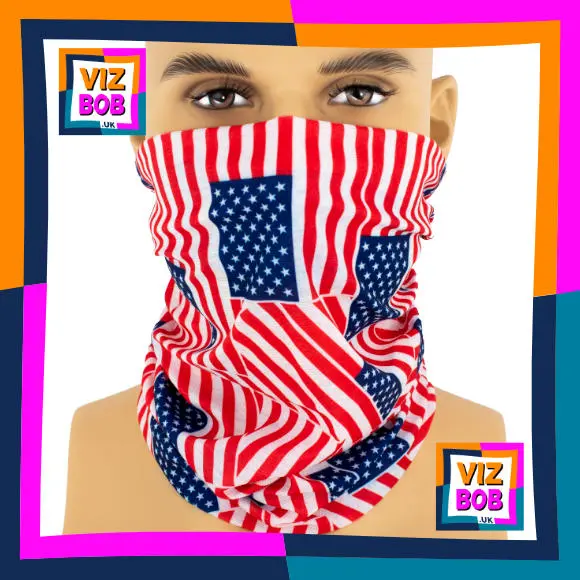 Photo of the neck tube being worn as a face mask on a mannequin head