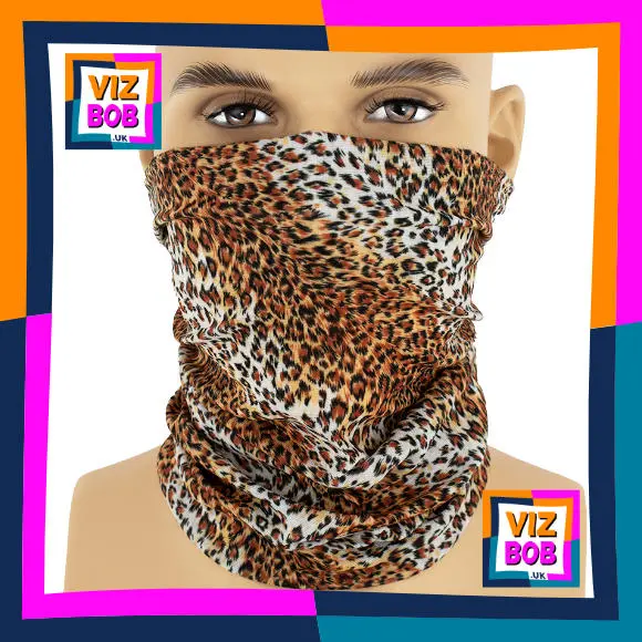 Photo of the neck tube being worn as a face mask on a mannequin head