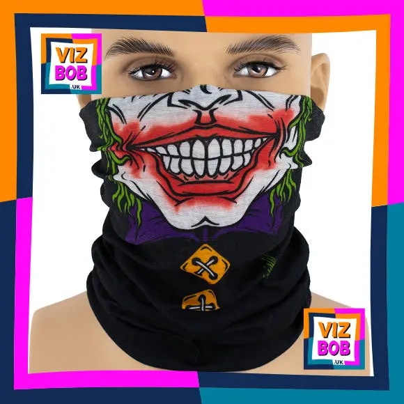 Photo of the neck tube being worn as a face mask on a mannequin head