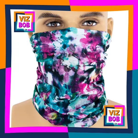 Photo of the neck tube being worn as a face mask on a mannequin head