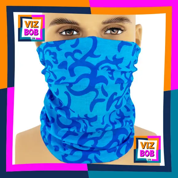 Photo of the neck tube being worn as a face mask on a mannequin head