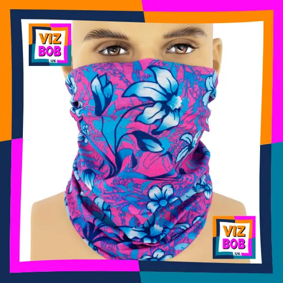 Photo of the neck tube being worn as a face mask on a mannequin head