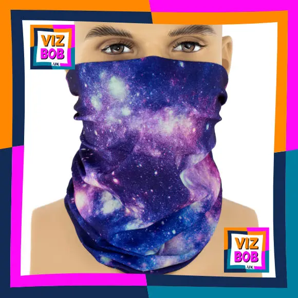 Photo of the neck tube being worn as a face mask on a mannequin head