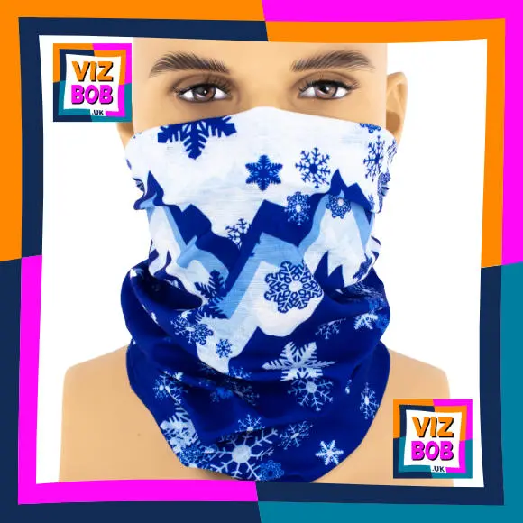Photo of the neck tube being worn as a face mask on a mannequin head