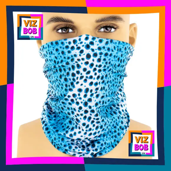 Photo of the neck tube being worn as a face mask on a mannequin head