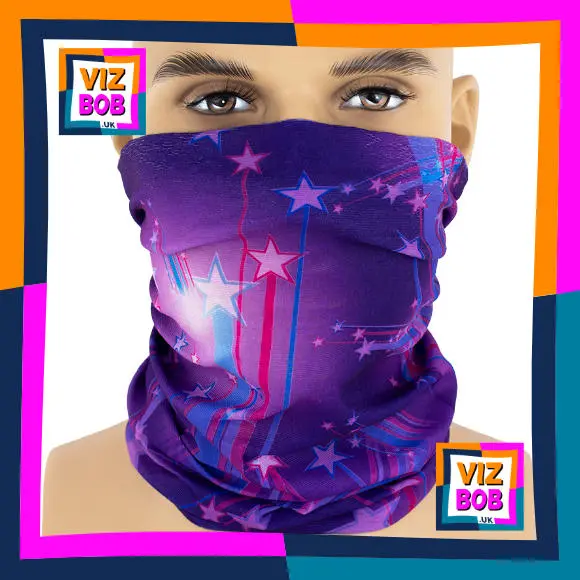 Photo of the neck tube being worn as a face mask on a mannequin head