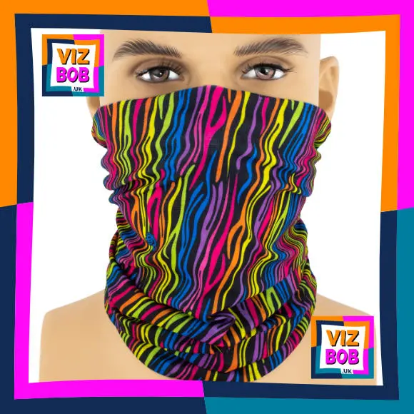 Photo of the neck tube being worn as a face mask on a mannequin head