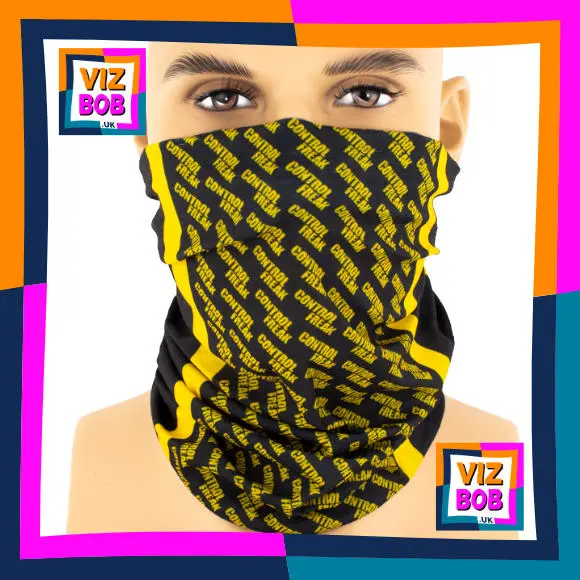 Photo of the neck tube being worn as a face mask on a mannequin head