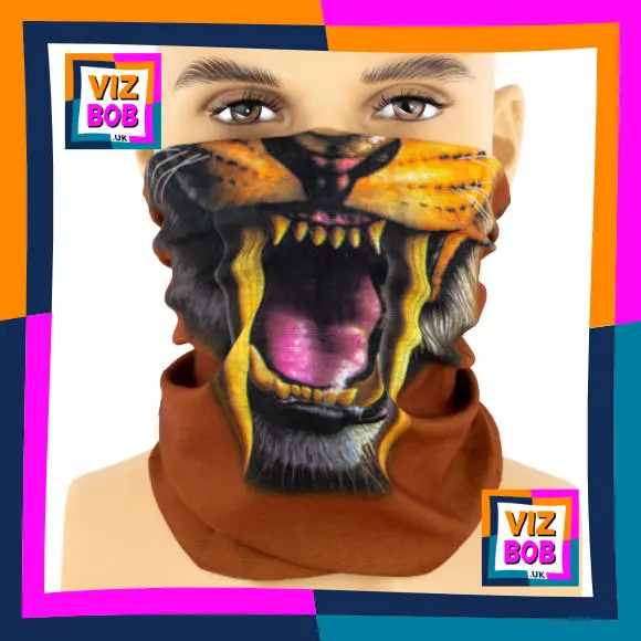 Photo of the neck tube being worn as a face mask on a mannequin head