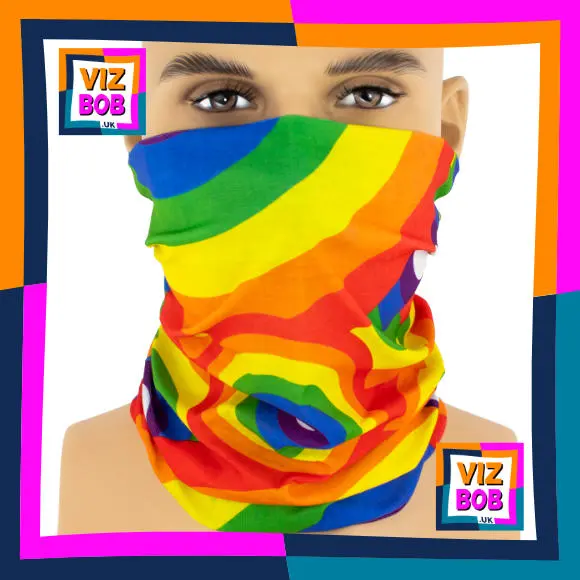 Photo of the neck tube being worn as a face mask on a mannequin head