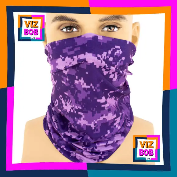 Photo of the neck tube being worn as a face mask on a mannequin head