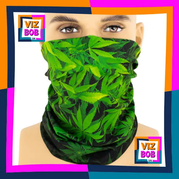 Photo of the neck tube being worn as a face mask on a mannequin head