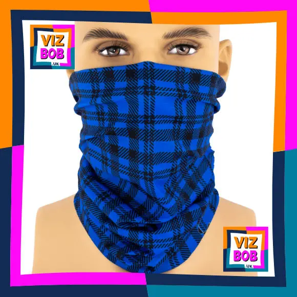 Photo of the neck tube being worn as a face mask on a mannequin head