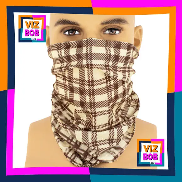 Photo of the neck tube being worn as a face mask on a mannequin head