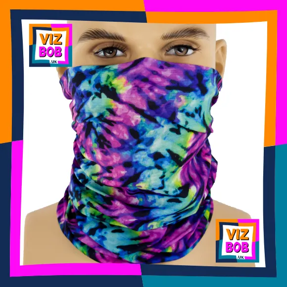 Photo of the neck tube being worn as a face mask on a mannequin head