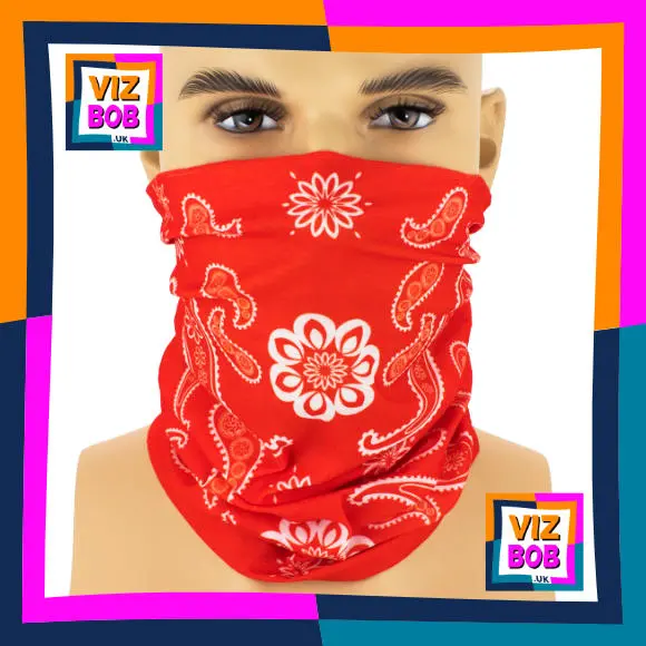 Photo of the neck tube being worn as a face mask on a mannequin head
