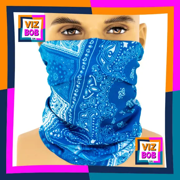 Photo of the neck tube being worn as a face mask on a mannequin head