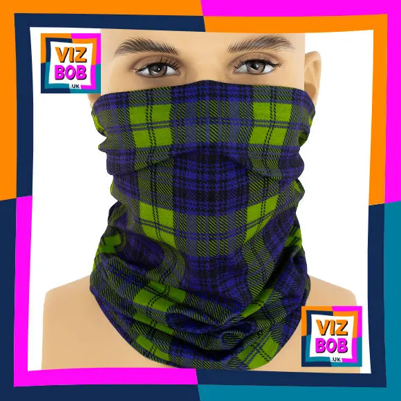 Photo of the neck tube being worn as a face mask on a mannequin head