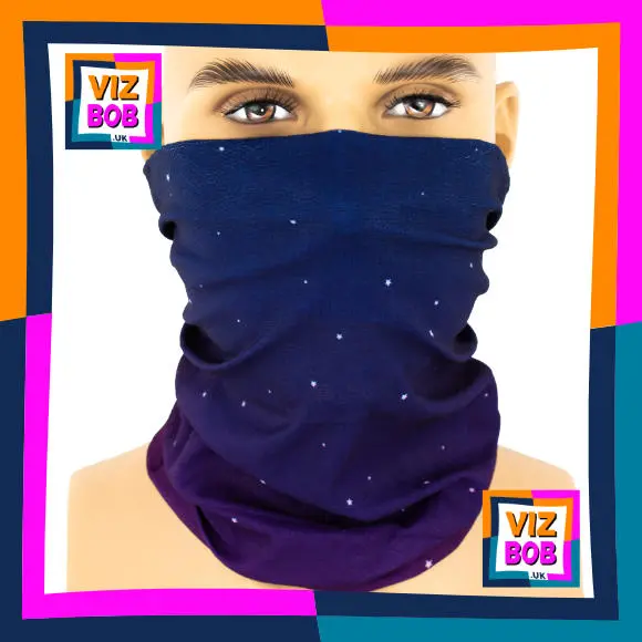 Photo of the neck tube being worn as a face mask on a mannequin head