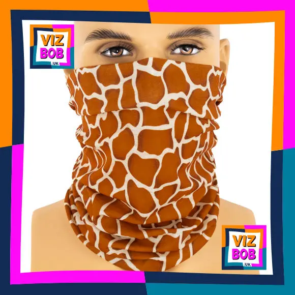 Photo of the neck tube being worn as a face mask on a mannequin head