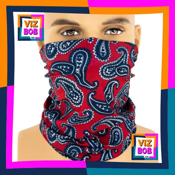 Photo of the neck tube being worn as a face mask on a mannequin head