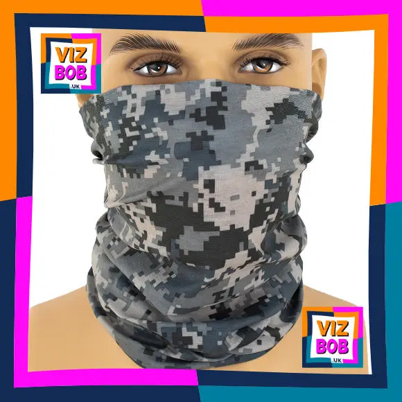 Photo of the neck tube being worn as a face mask on a mannequin head