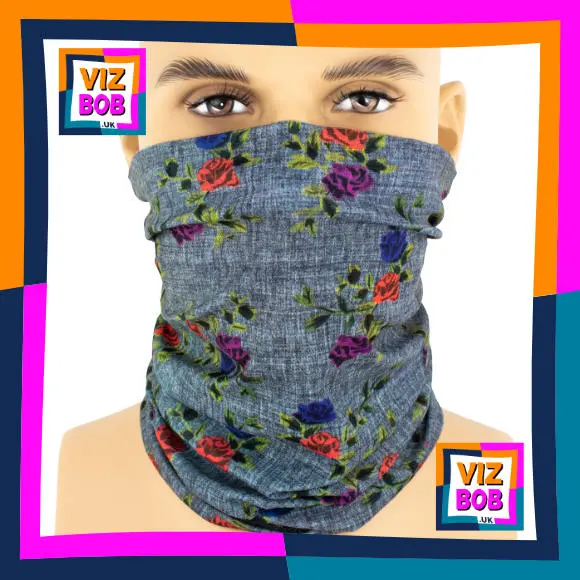 Photo of the neck tube being worn as a face mask on a mannequin head