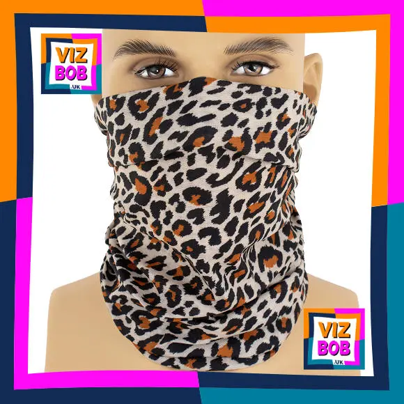 Photo of the neck tube being worn as a face mask on a mannequin head