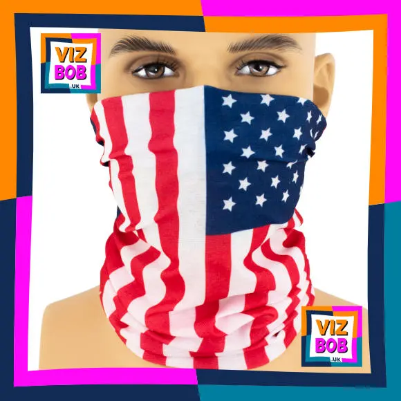 Photo of the neck tube being worn as a face mask on a mannequin head