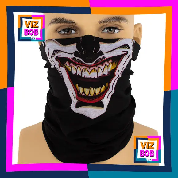 Photo of the neck tube being worn as a face mask on a mannequin head