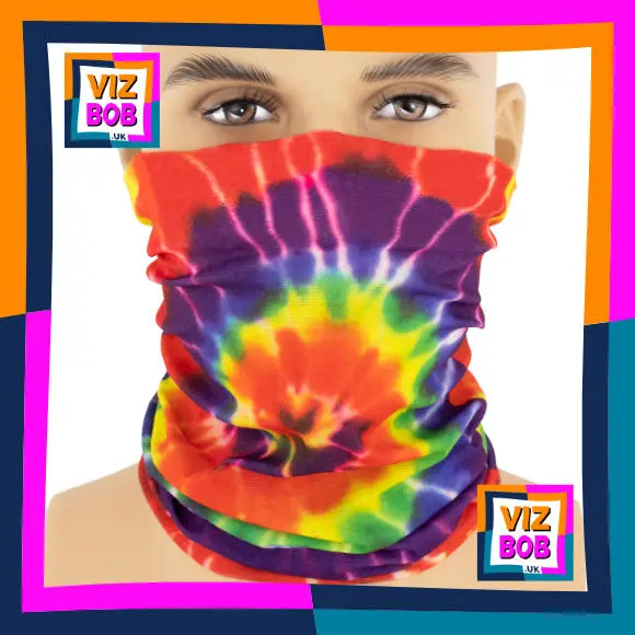 Photo of the neck tube being worn as a face mask on a mannequin head
