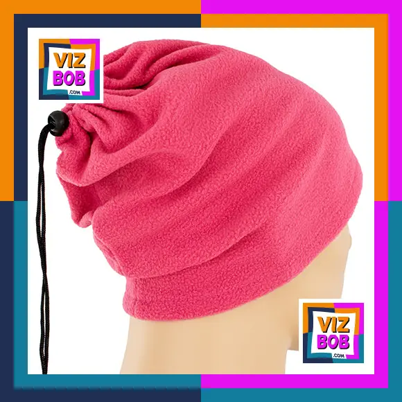 Photo of the neck tube beanie being worn as a beanie hat on a mannequin head