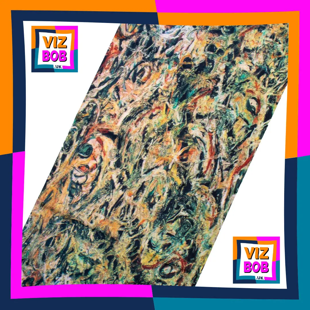 Photo of Hidden Screams Neck Tube Bandana laid flat showing the fabric and pattern